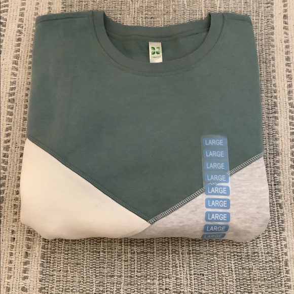 Blue Color Block Sweatshirt - Picture 3 of 3